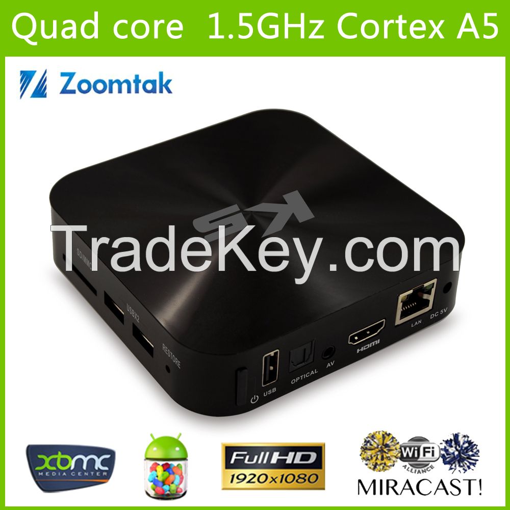 Set Top Google TV Box with Amlogics805 and Dual Band WiFi, Support HDMI1080p and Ethernet