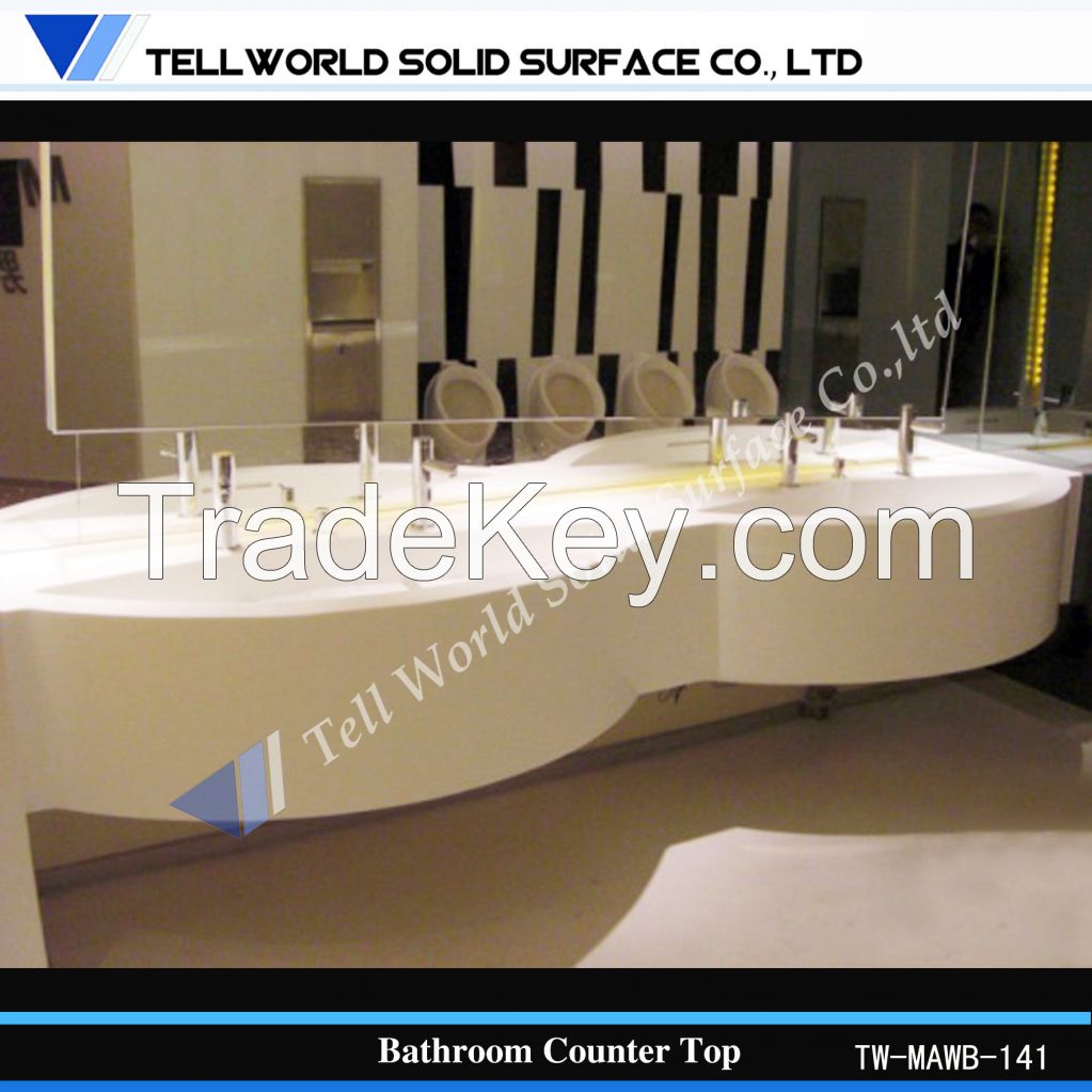 2014 Marble White Sink Bathroom Vanity and Counter Top