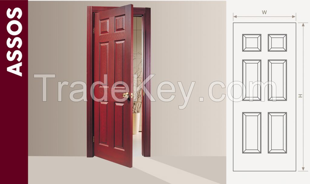 PVC laminated American panel interior wooden doors