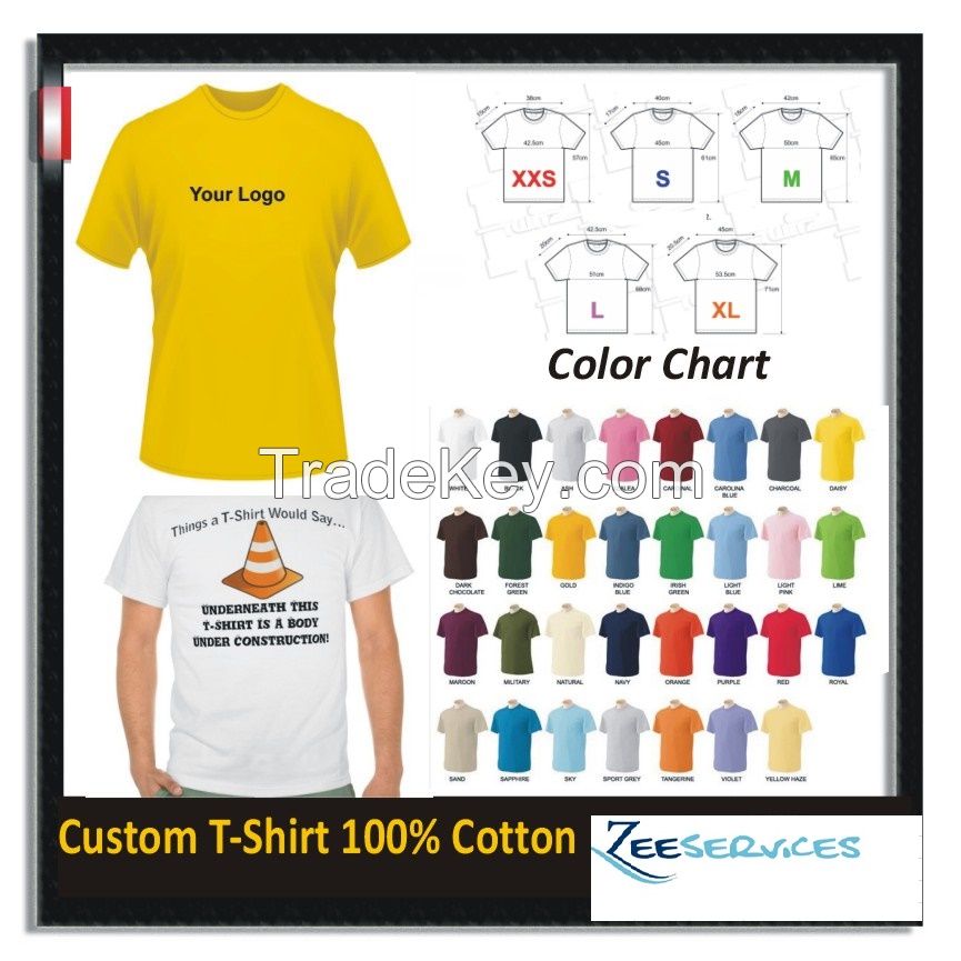 HOt Selling Custom Shirts available in all colous and sizes Cotton ,Polyster , cotton polyster mix