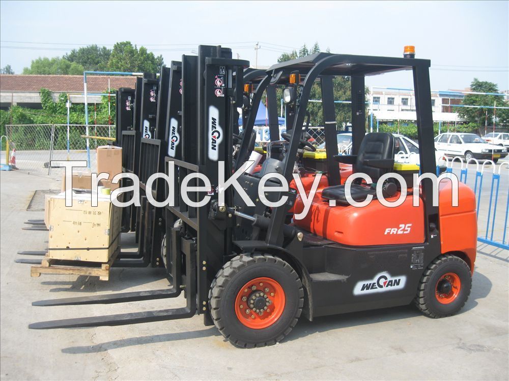 2.5 ton diesel forklift truck capacity 2500kgs