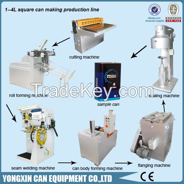 1-4L oliver oil chemical can making machine