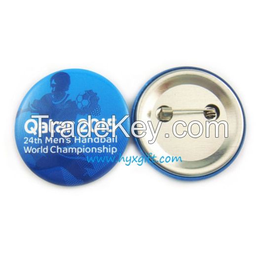 Hot sale 44mm tin button badge for promtional gift