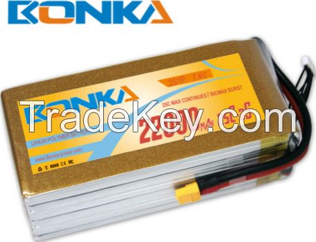 UAV lipo battery Bonka-22000mah-2S1P-25C