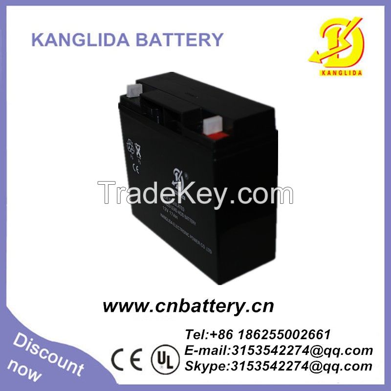 High quality12v 17ah deep cycle solar battery   