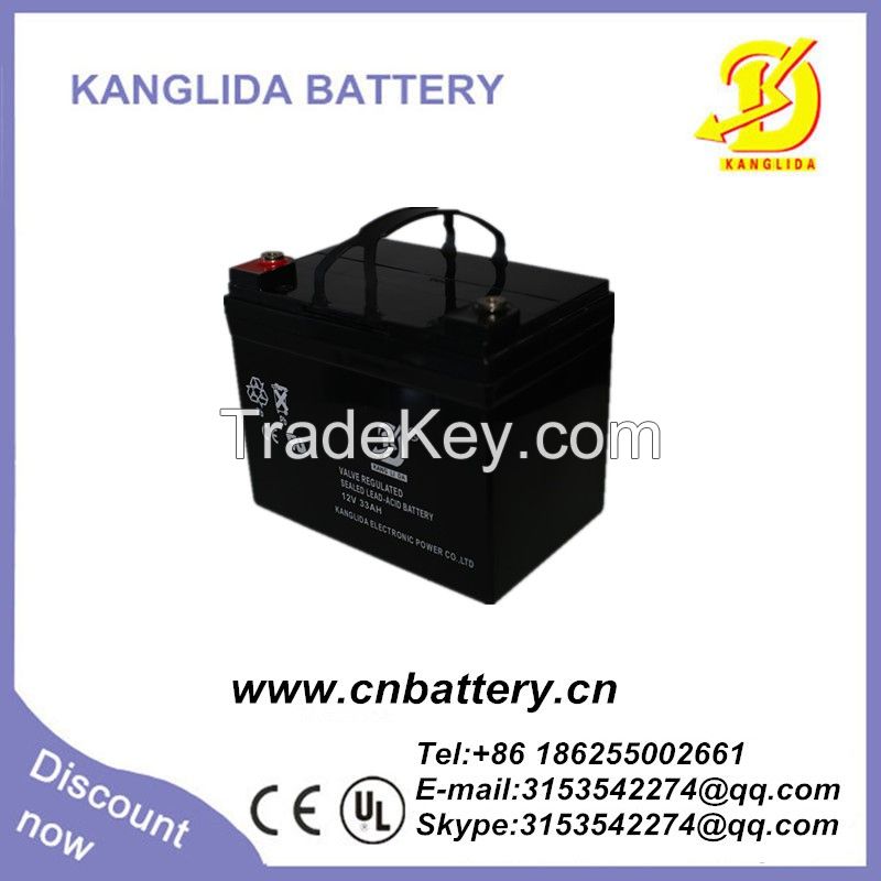 High quality12v 33ah deep cycle solar battery   