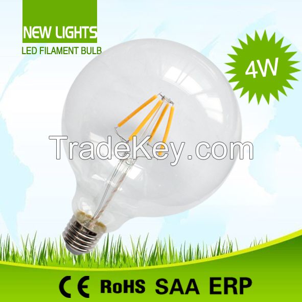 . Hot Sale Milky Cover Brightness High Lumen G125 LED filament Bulb