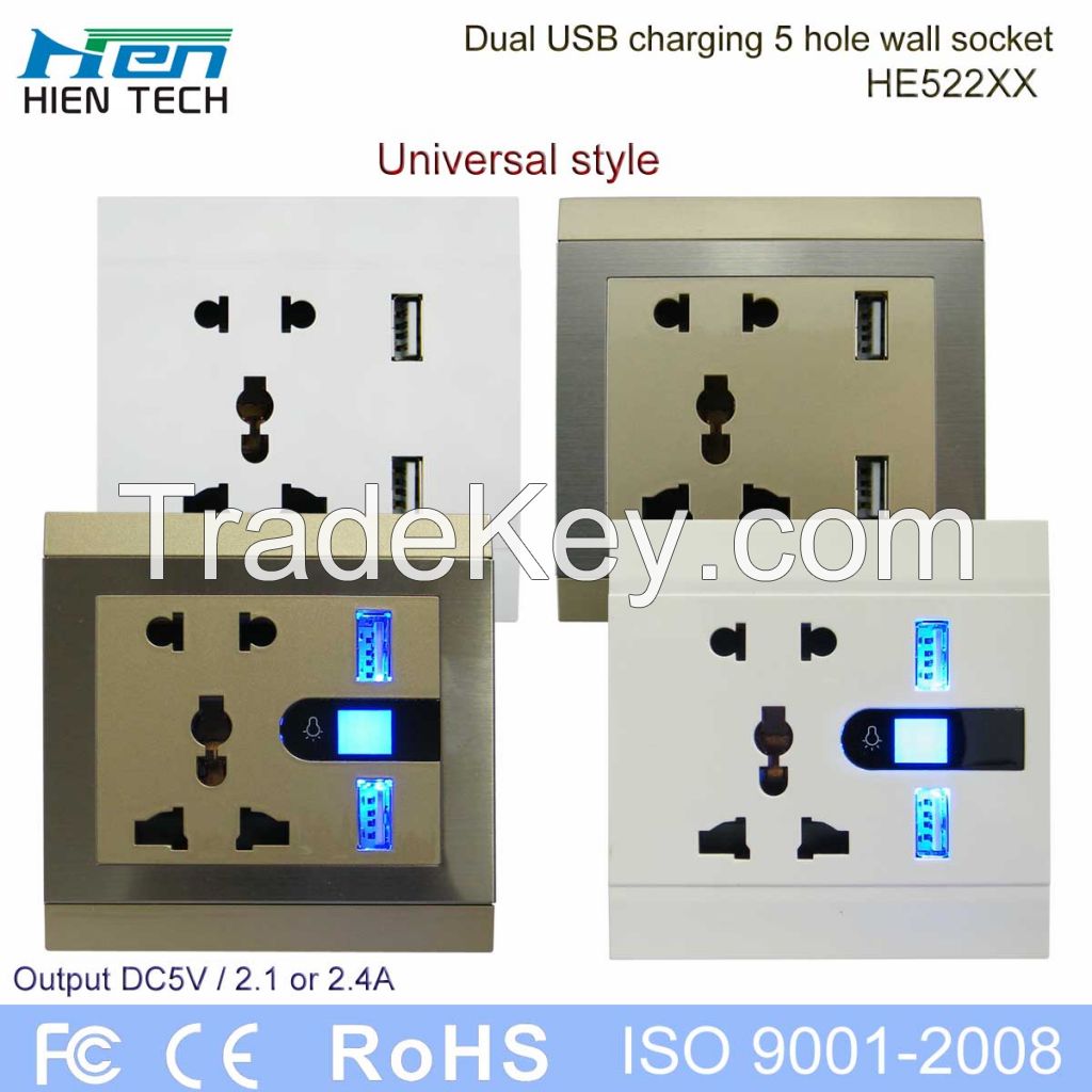 High quality USB wall socket