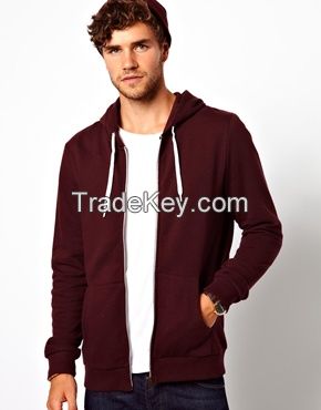 Men Sports Fleece Hoodie Zipper Sportswear OEM Factory  3170210