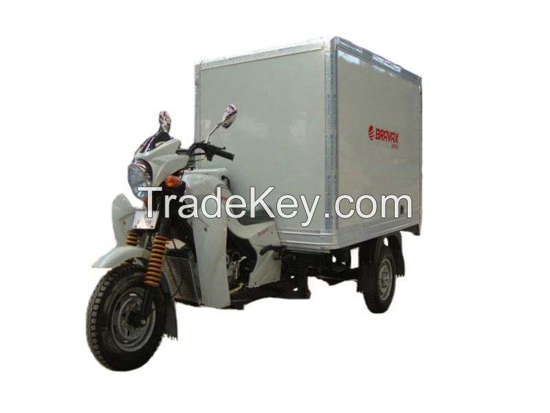 OEM new wheel tricycle with closed body for ice cream /fish / fruit