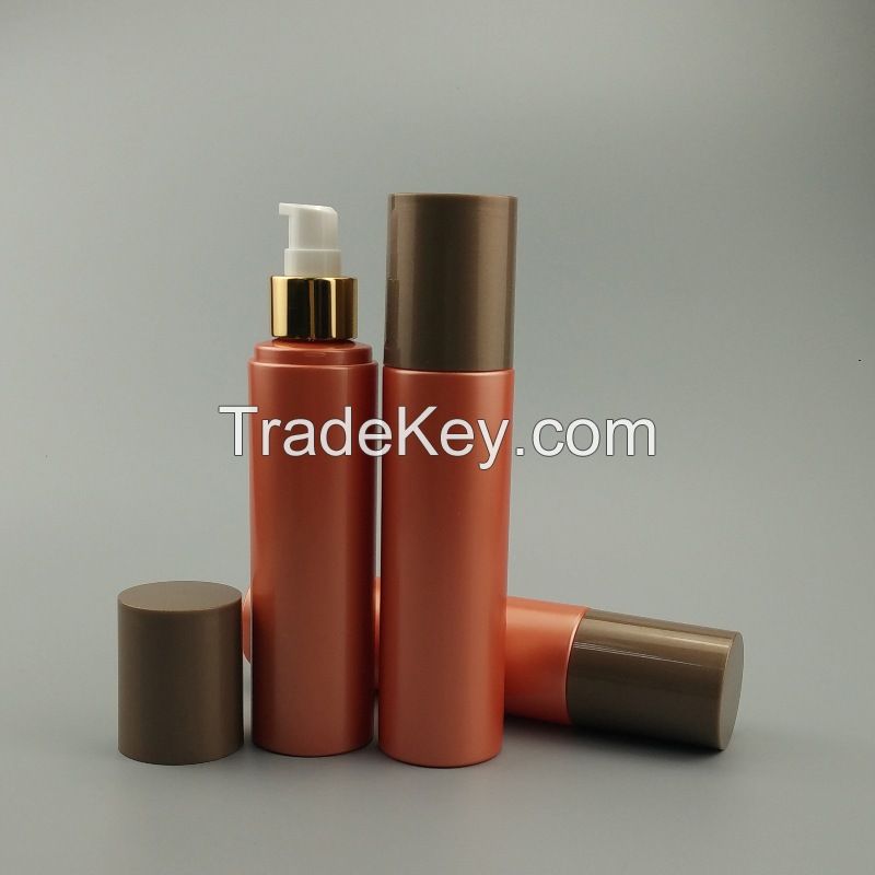 100ml 150ml High Quality White Plastic Bottle with Big Wooden Overcap for Skin Care Packaging