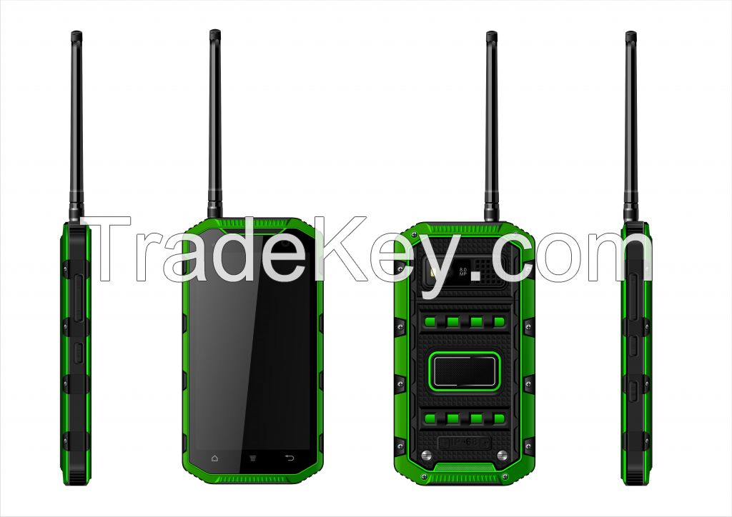 Quad core Android 4.2 Best rugged mobile phone waterproof shockproof tough phones IP68 Support Walkie Talkie PPT