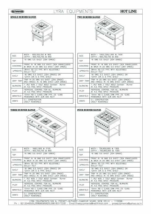 commercial kitchen equipments