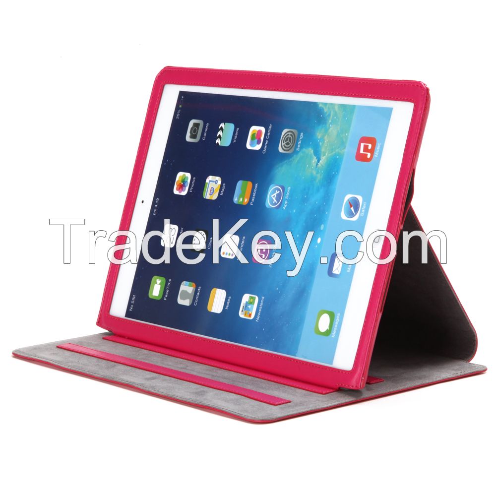 Royal Cat Ipad air Genuine Leather Case (Rose red)