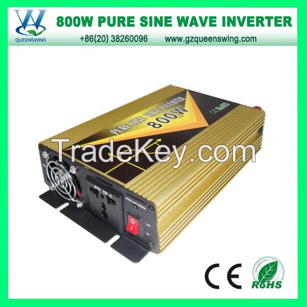 800W Pure Sine Wave Power Inverter CE Rohs Approved China Supplier Car Power Converter (QW-P800B)