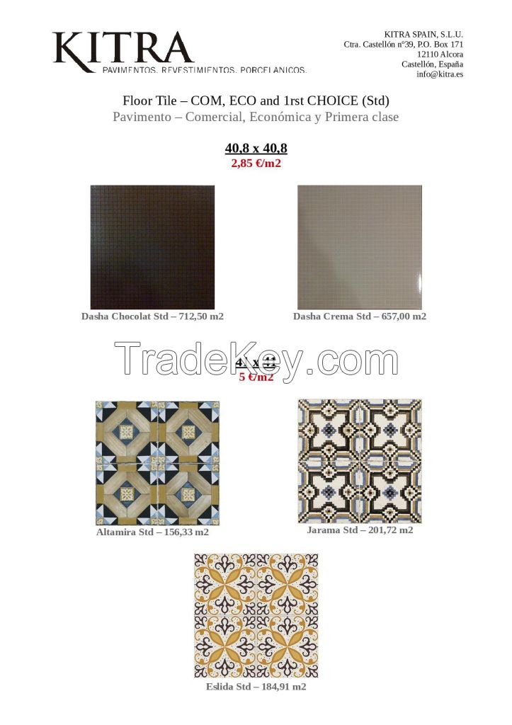 STOCK FLOOR TILES OFFER MADE IN SPAIN