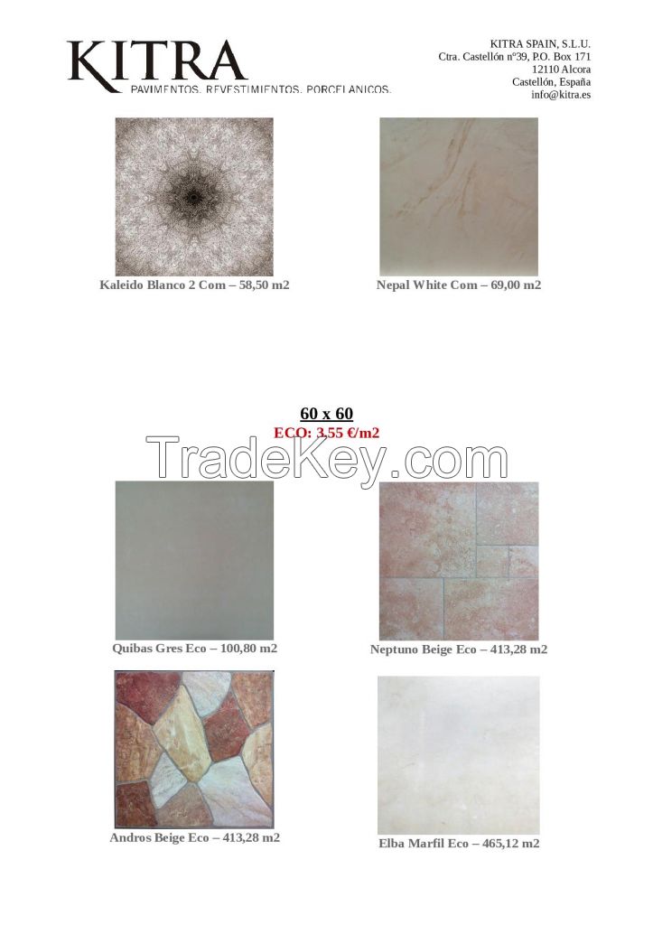 STOCK FLOOR TILES OFFER MADE IN SPAIN