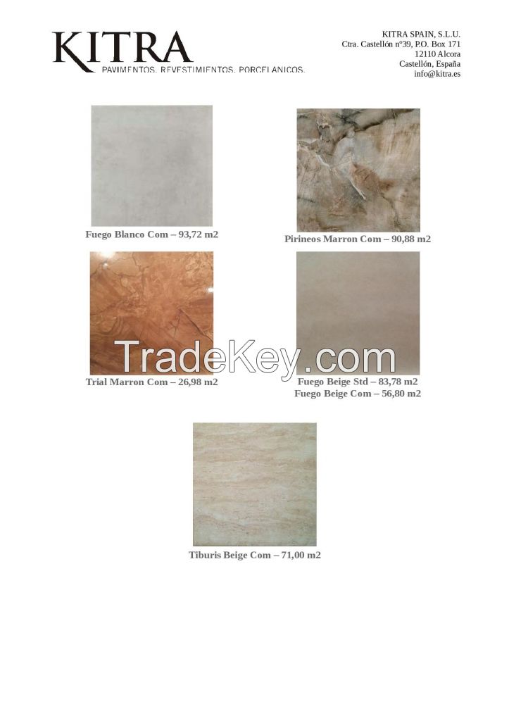 STOCK FLOOR TILES OFFER MADE IN SPAIN