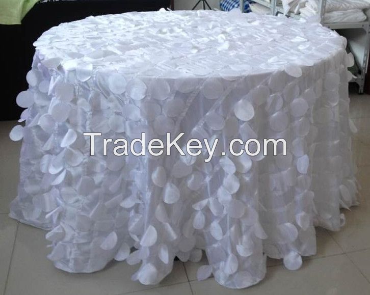 taffeta petals wedding tablecloth