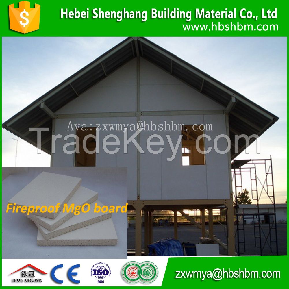 High Strength Fire glass Reinforced Fireproofing Wall Panel MgO Board