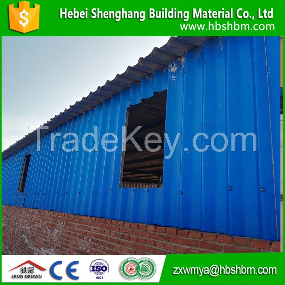 High Strength Fireproofing Anti-Corrision Insulting MgO Cement Corrugated roofing sheet