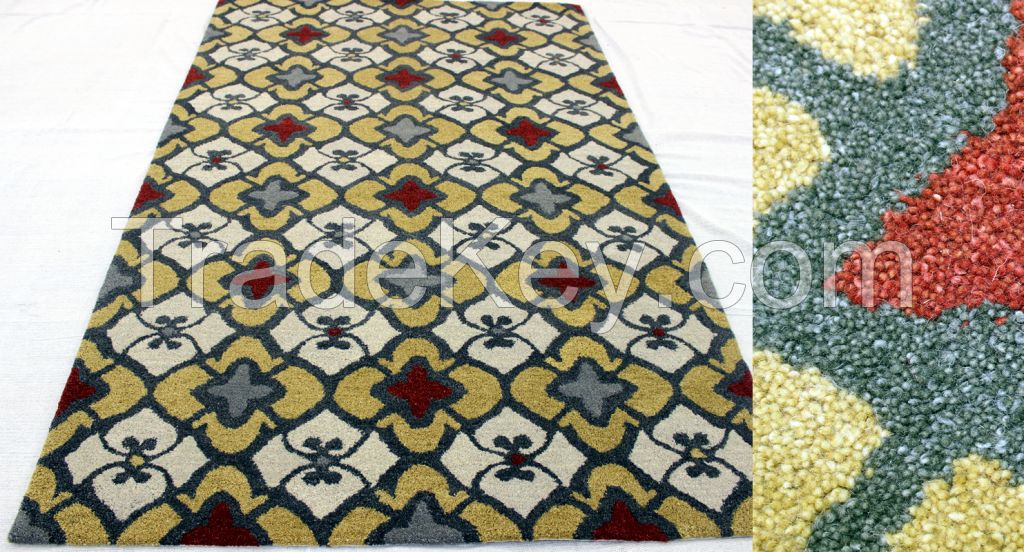 Hand Tufted, Hand Knotted, Hand-loom, Pit-loom, Punja loom, Cut-shuttle, 