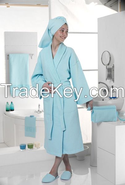 Waffle Terry Bathrobe Set