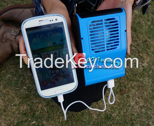 Portable Solar Necklace Fan Charger for Walking Outdoor Sports