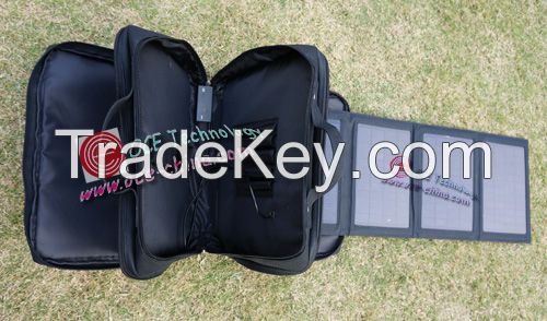 Solar panel charger backpack for jump start tools mobile tablet camping hunting