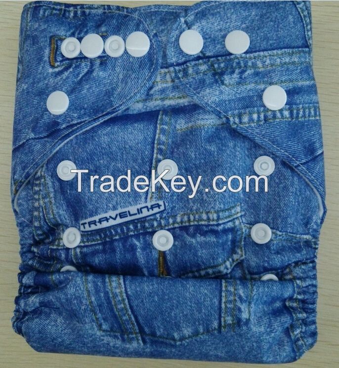 Baby Cloth Nappy - Jeans Pattern