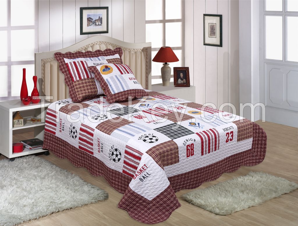 Cotton Patchwork Quilted Bedspread Set