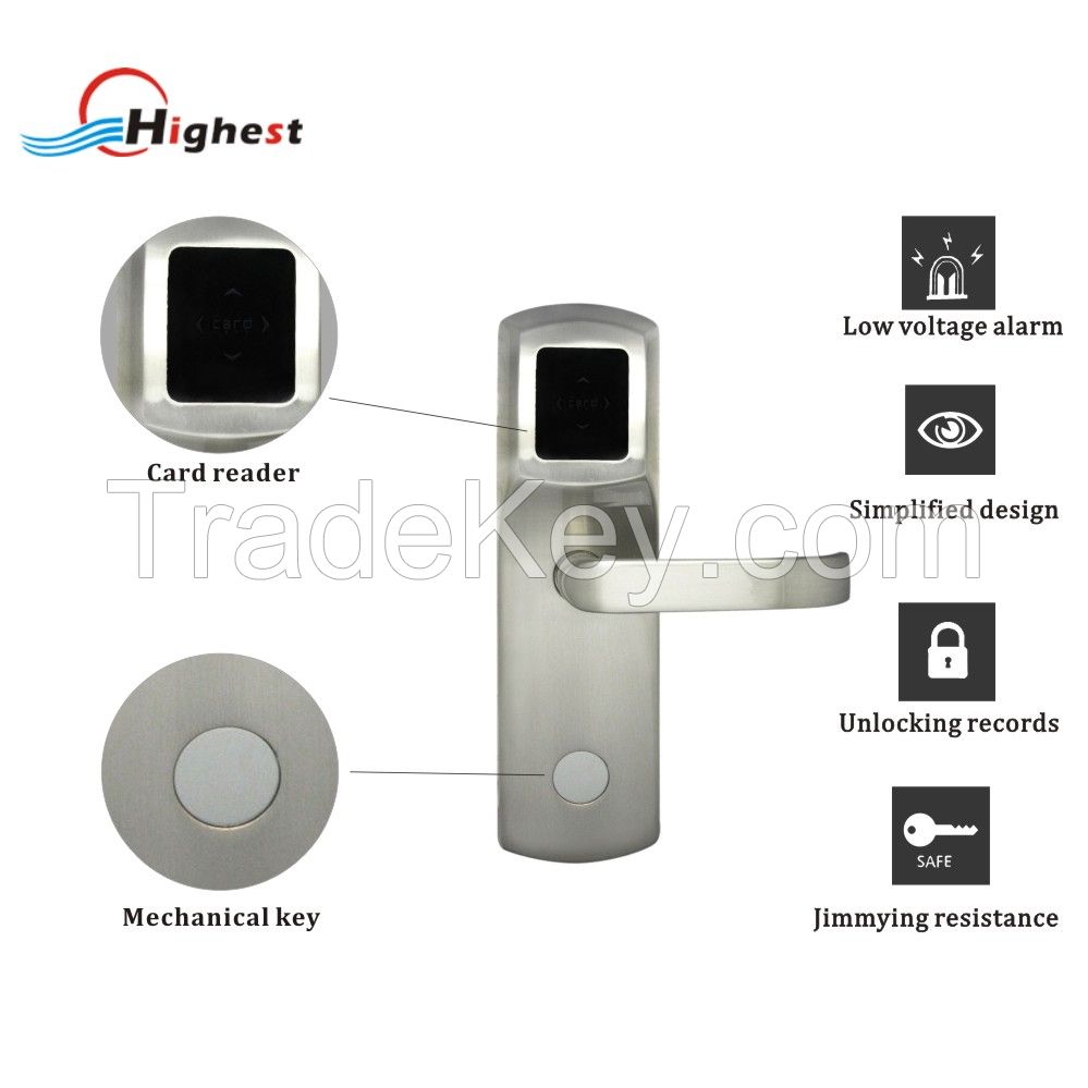 RF hotel card door locks with management software