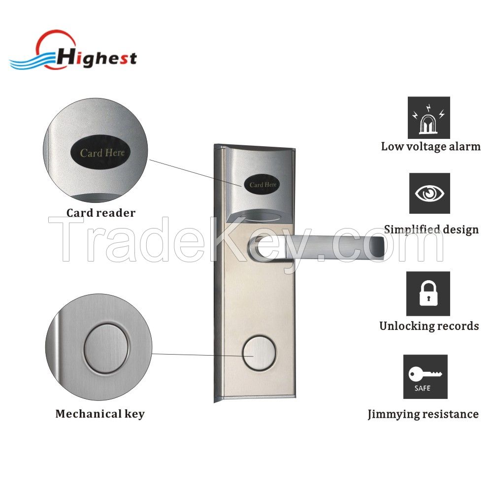 201 StainRF hotel card door locks with management software