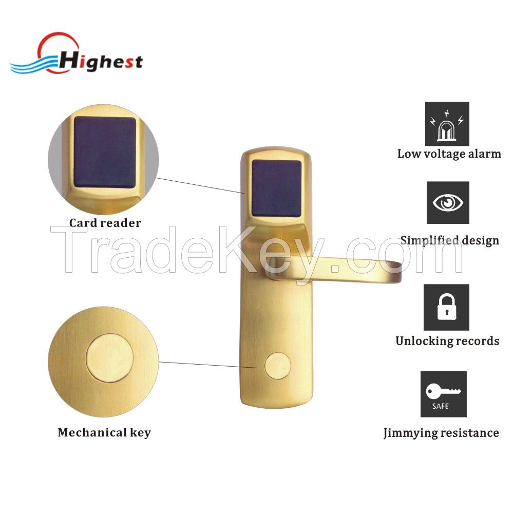 RF hotel card door locks with management software