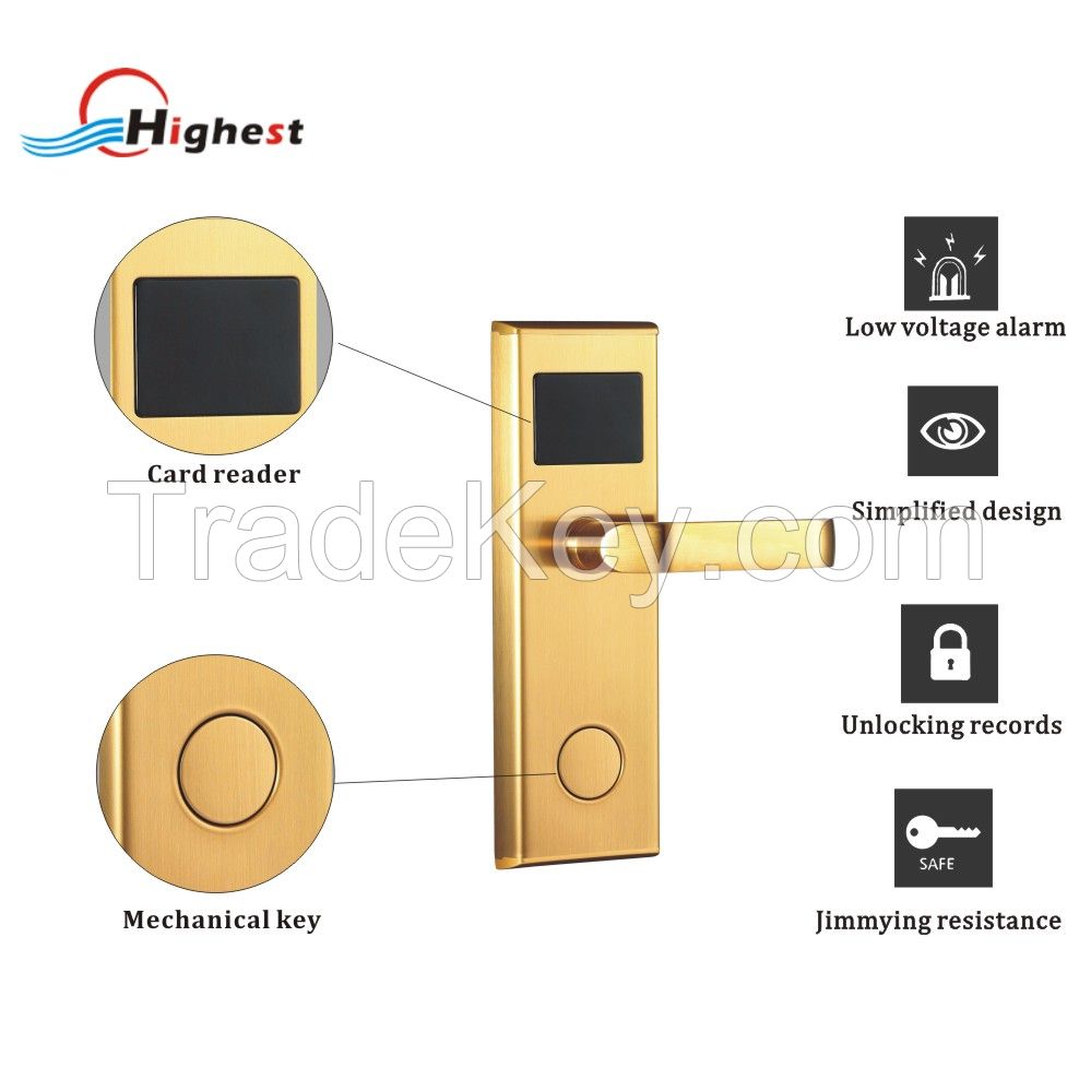 RF hotel card door locks with management software