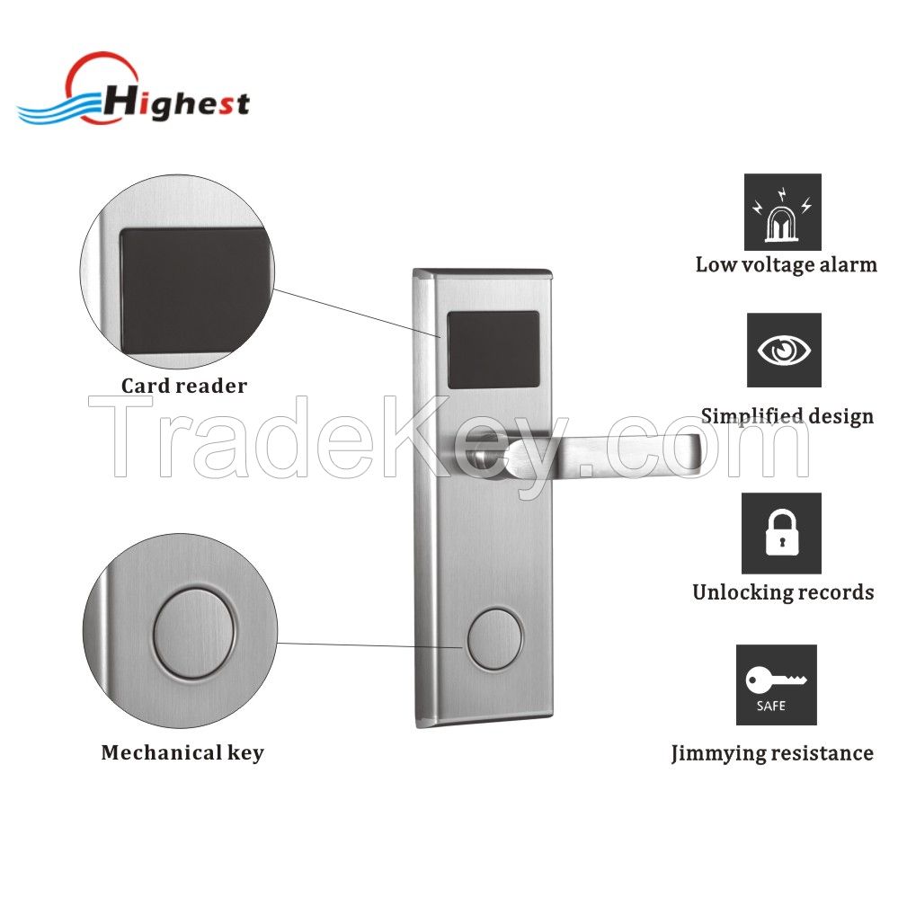 RF hotel card door locks with management software