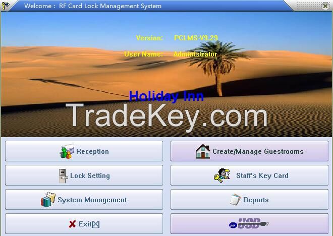 201 StainRF hotel card door locks with management software