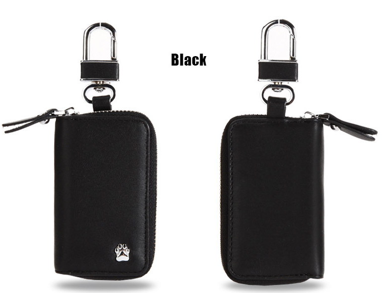 genuine leather bag car key wallet digital storage bag key holder key