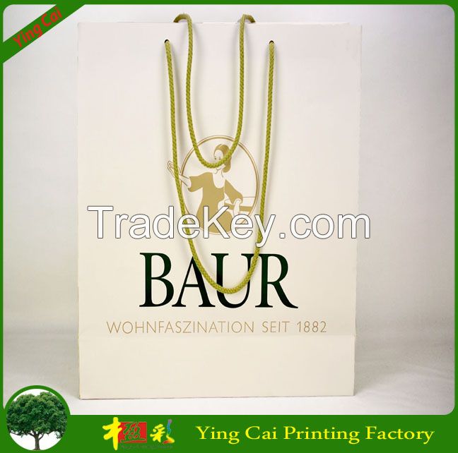 Luxury design shopping paper bags form china factory