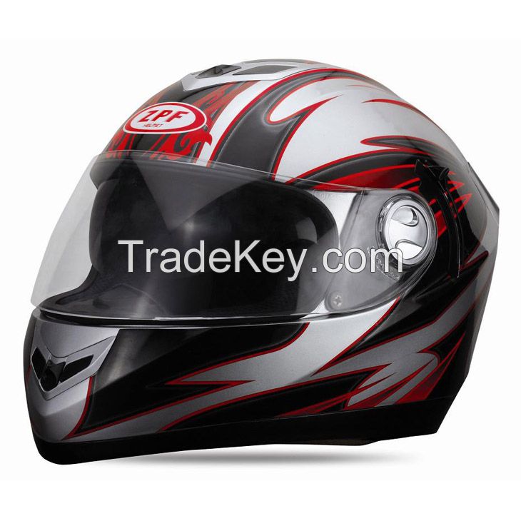 Full face helmet with double visor helmet ---ECE/DOT Certification Approved