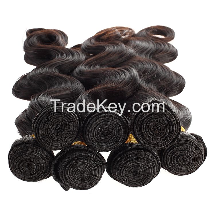 100% Unprocessed Virgin Remy Human Hair Extension Weft Weaving 100G Body Wave Natural Blck