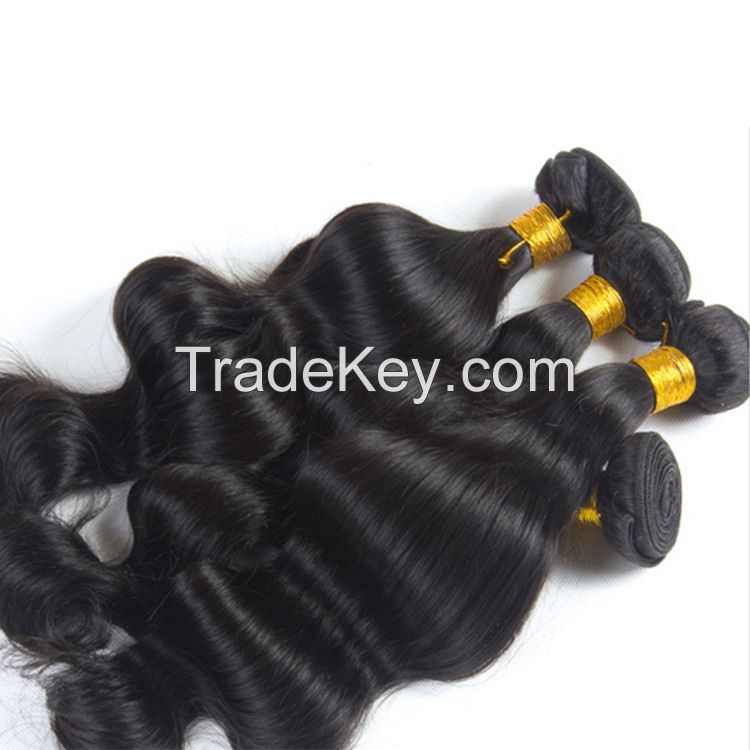 100% Unprocessed Virgin Remy Human Hair Extension Weft Weaving 100G Body Wave Natural Blck