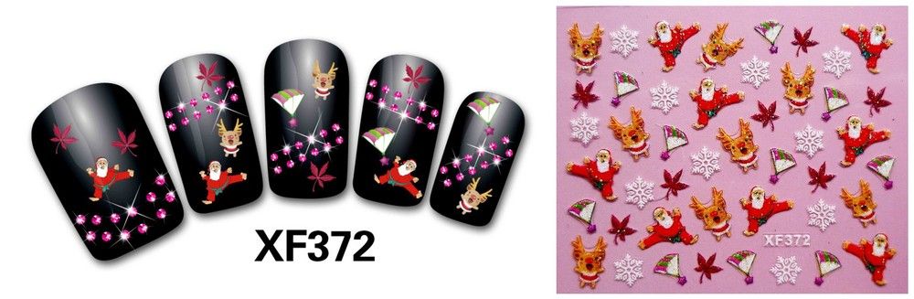 Free Shipping XF series 3d nail art nail sticker