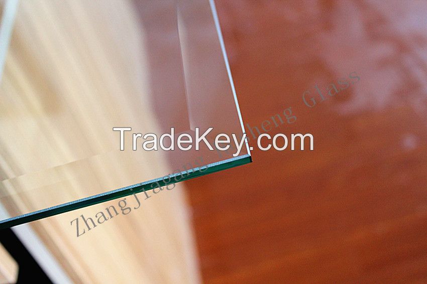 5MM bevel edge clear tempered glass