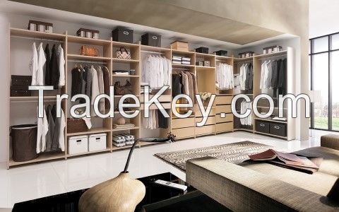 Bedroom Corner Melamine Closet System Wardrobe