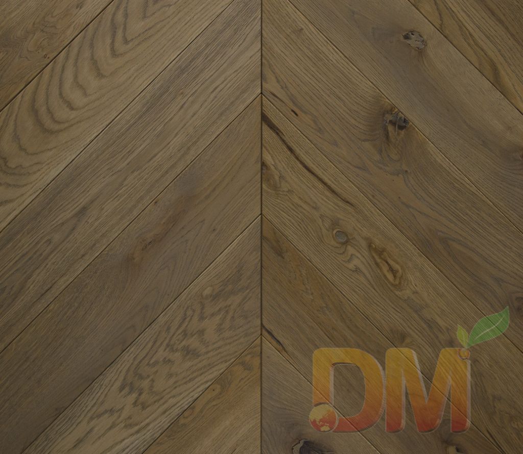 Chevron parquet wood flooring