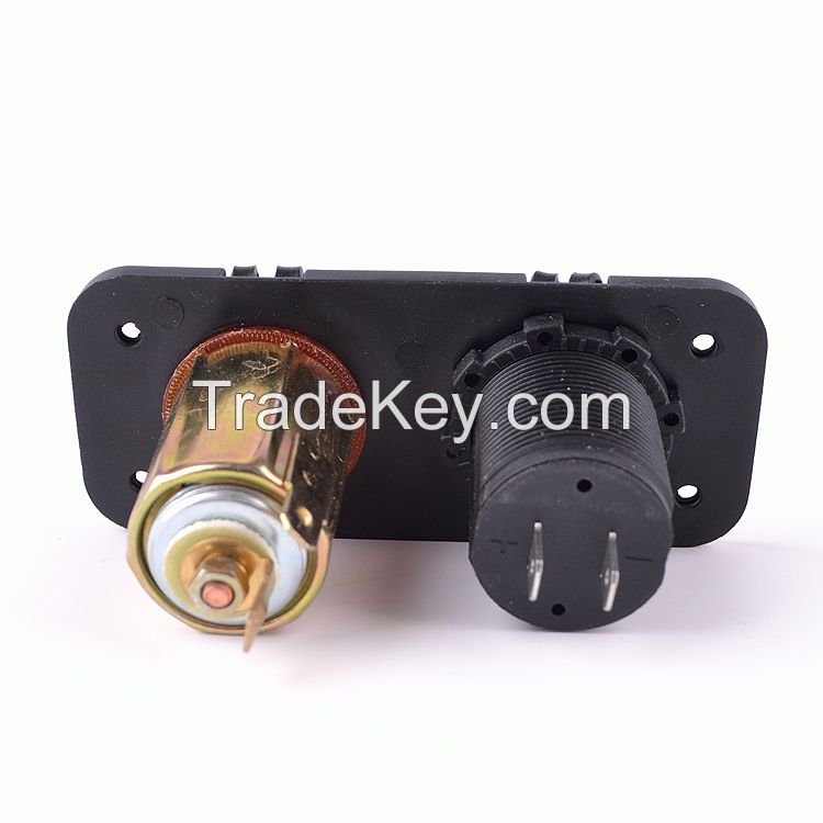 Motorcycle Dual USB Power Port Charger Cigarette Lighter Plug Socket