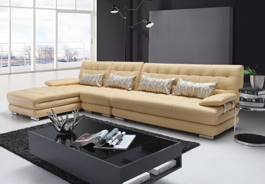 Living room furniture living room sofa corner leather sofa L shaped sofa modern sofa chaep sofa