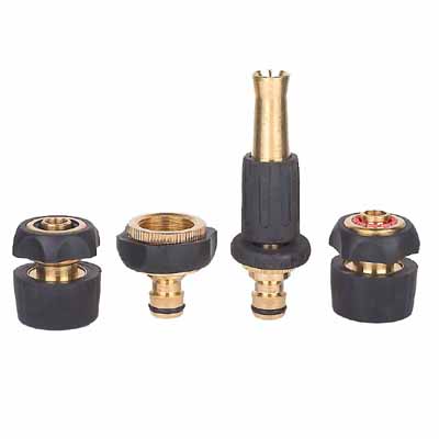 Garden hose fitting set