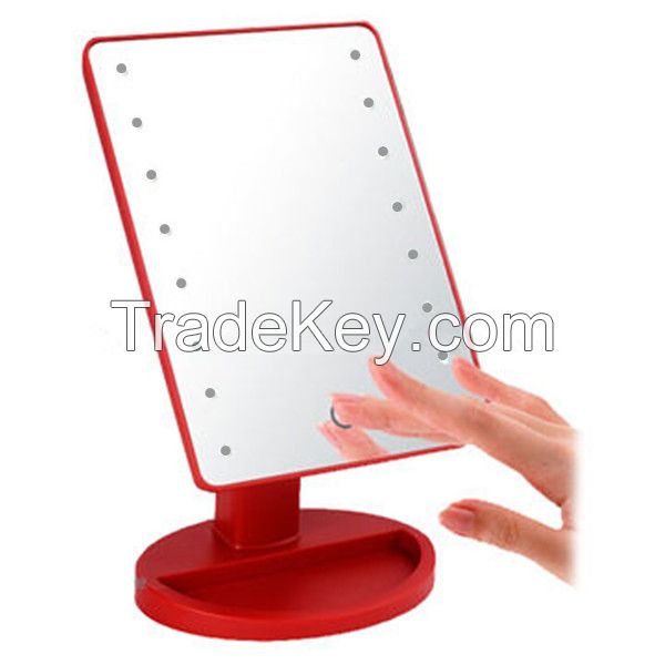 New design for 2015, led lighted makeup mirrors controlled by touch sensor